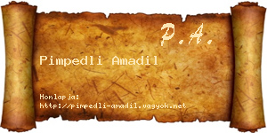 Pimpedli Amadil névjegykártya